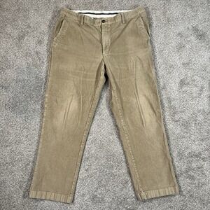LL Bean Pants Men 40x30 Tan Corduroy Classic Fit Stretch Cotton Casual Stretch